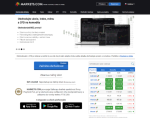 Webová stránka Markets.com